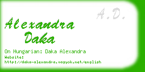 alexandra daka business card